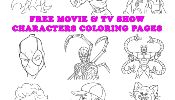 Free Printable Movie And TV Show Characters Coloring Pages For Kids