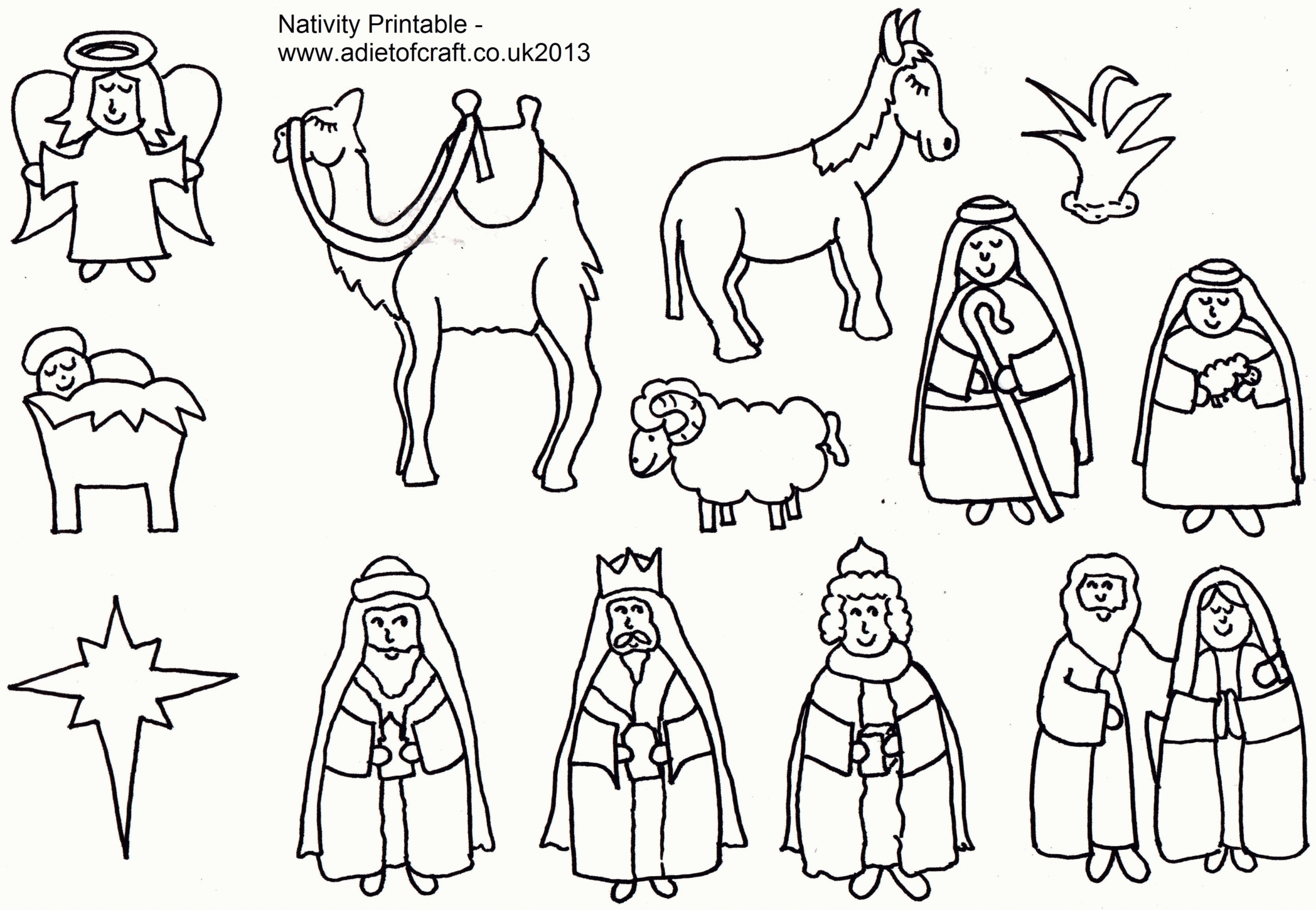 Free Printable Nativity Characters Printable Study Planner