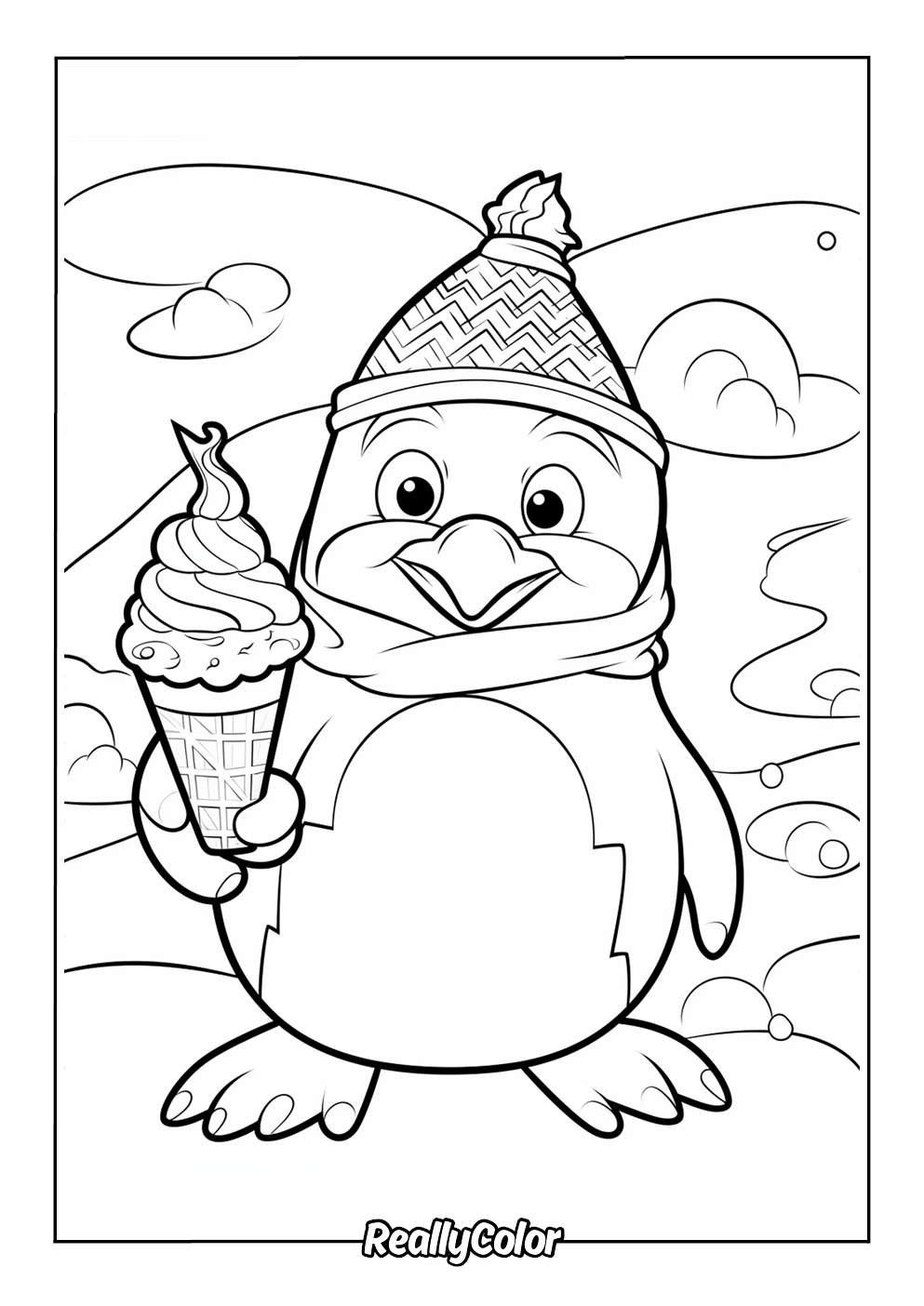 printable penguin coloring pages