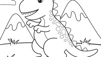 Free Printable T Rex Dinosaur Coloring Page