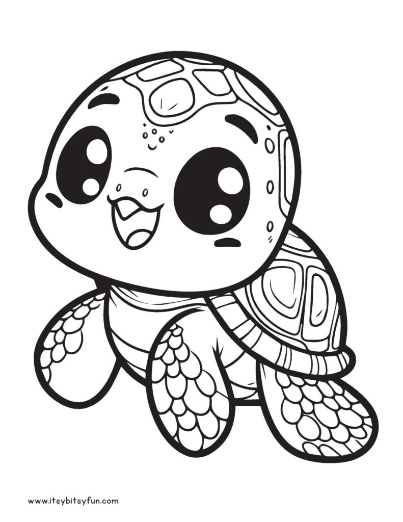 Free Printable Turtle Coloring Pages For Kids Itsy Bitsy Fun