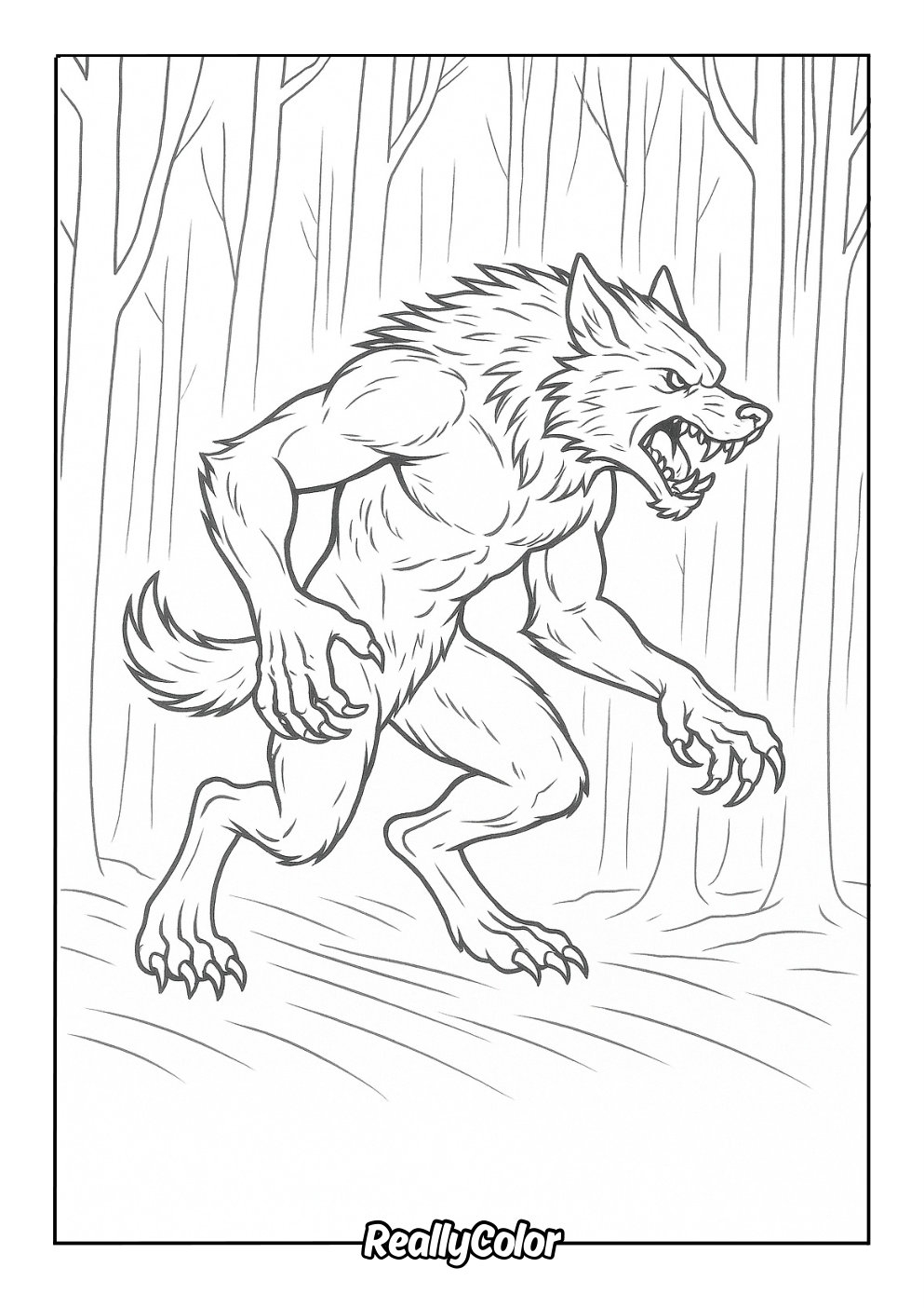 Free Printable Werewolf Coloring Pages