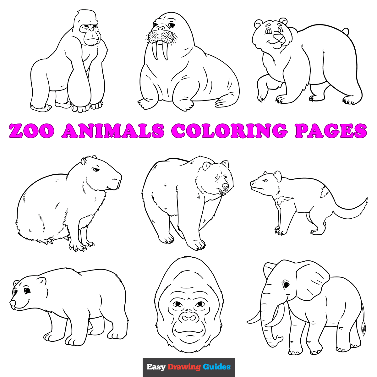 free printable animal coloring pages free printable animal coloring pages