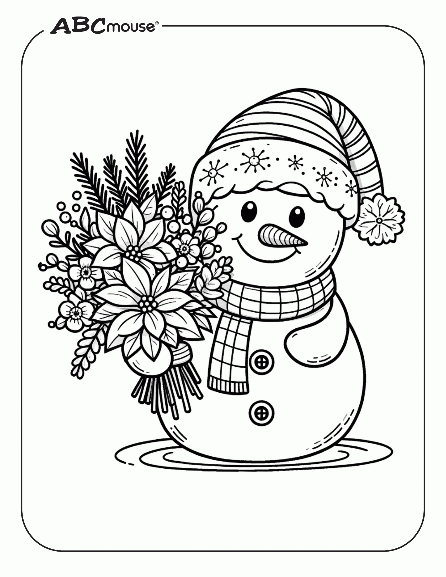 Free Snowman Coloring Pages ABCmouse