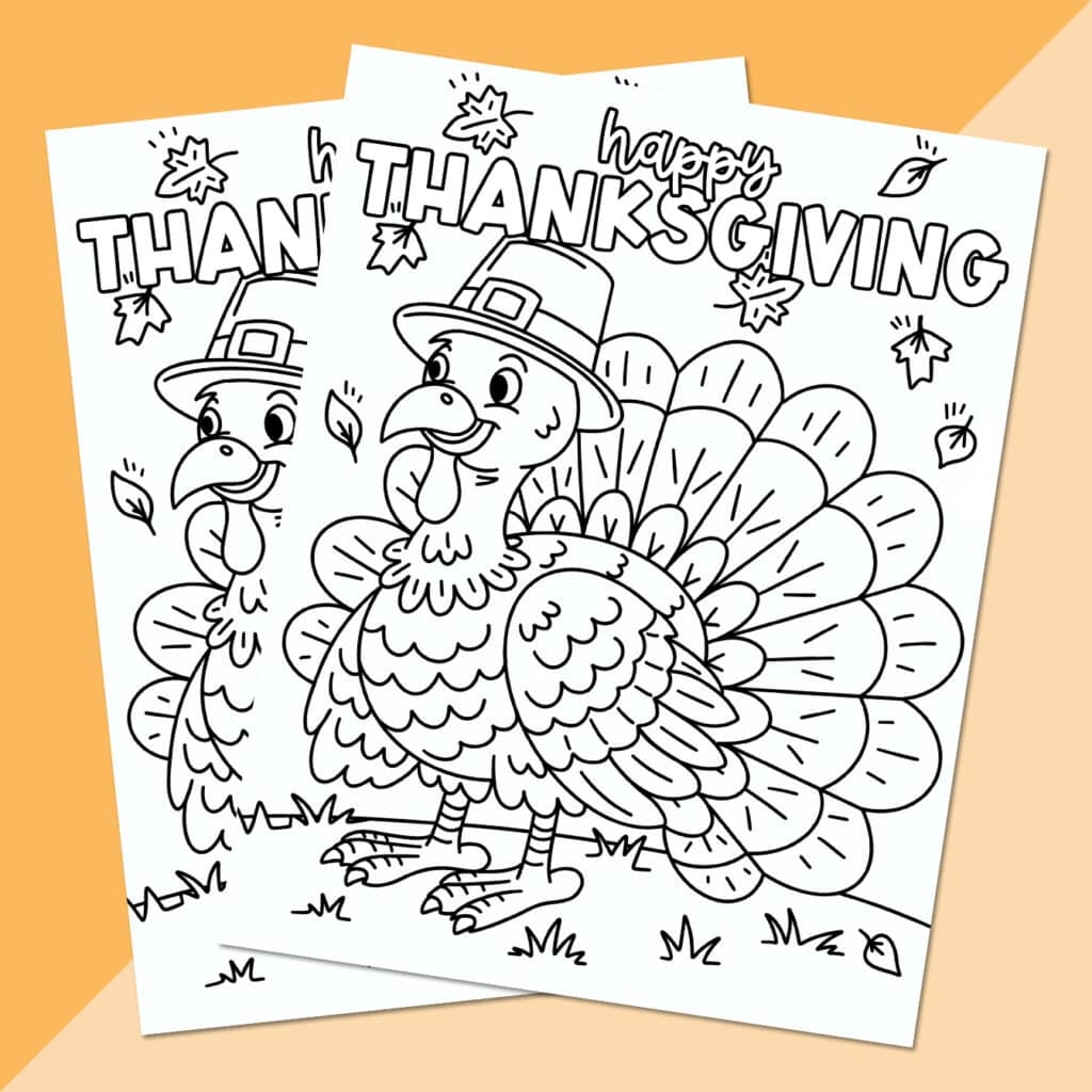 turkey printable coloring page