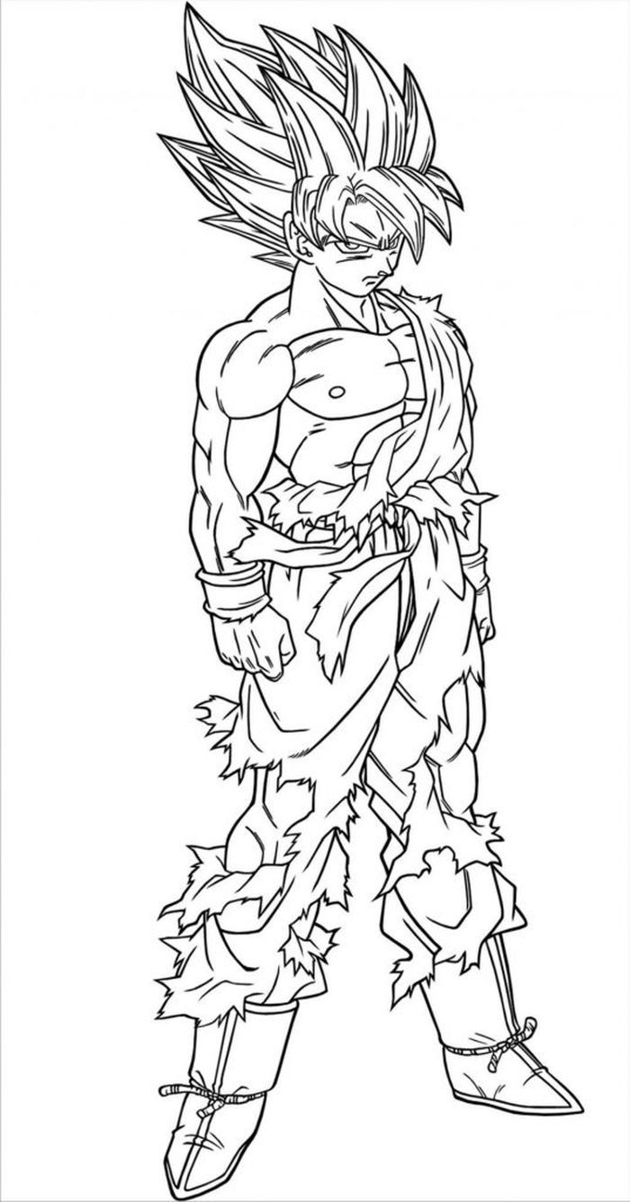 Goku Coloring Pages Online With PDF ColoringFile Goku Coloring Pages Online With PDF ColoringFile