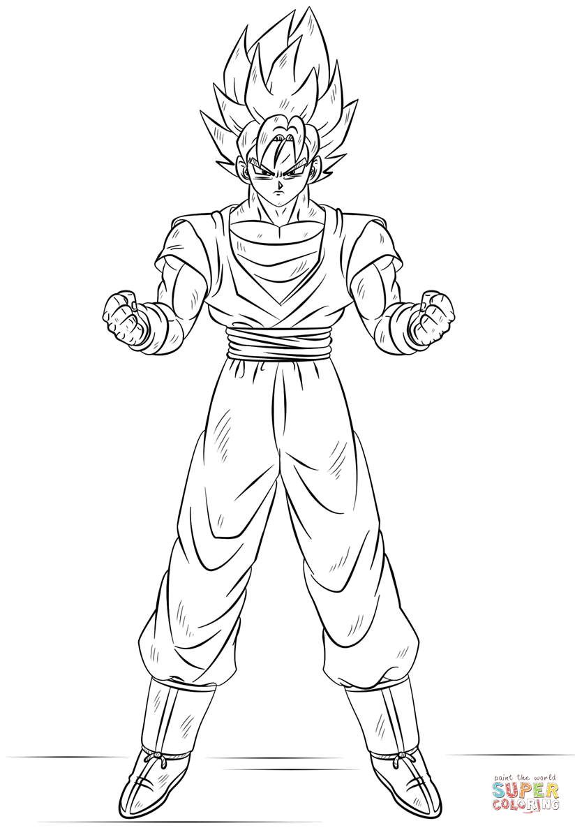 printable goku coloring pages