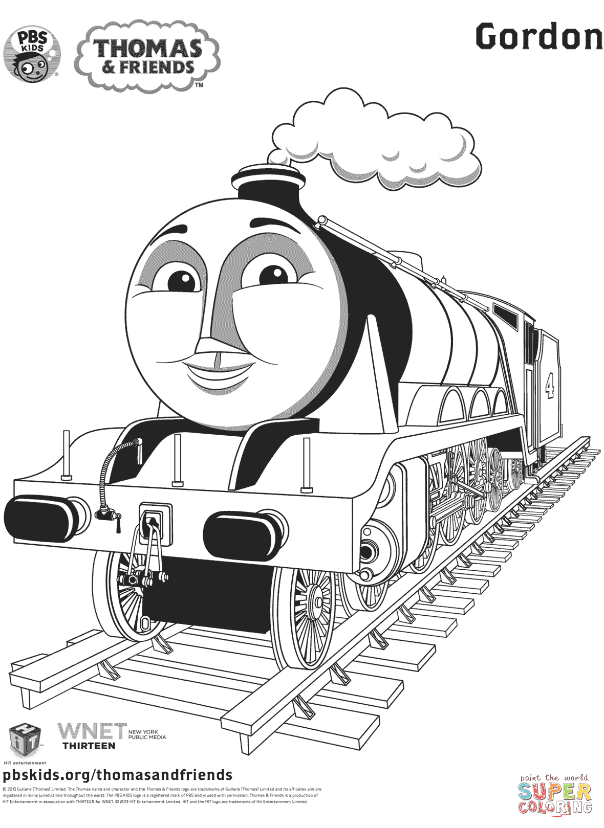 Gordon From Thomas Friends Coloring Page Free Printable