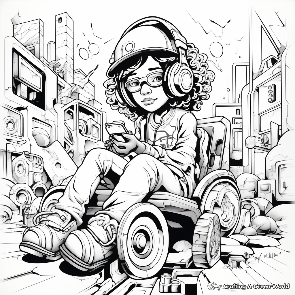 graffiti characters coloring pages