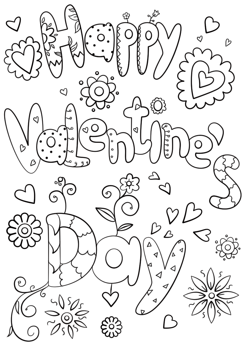 Happy Valentine s Day Coloring Page Free Printable Happy Valentine s Day Coloring Page Free Printable