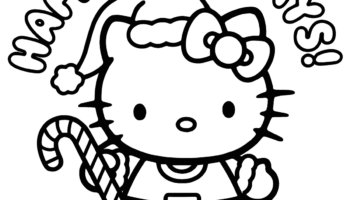 Hello Kitty For The Holidays Coloring Page Easy Drawing Guides