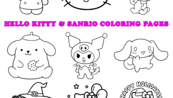 Hello Kitty Sanrio Coloring Pages For Kid 12 Printable Sheets