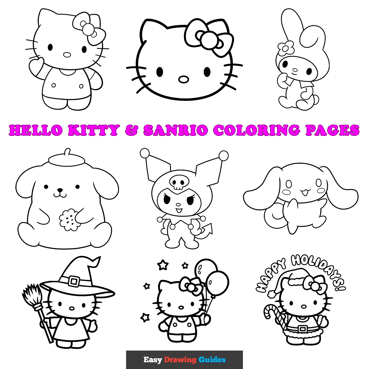 sanrio character coloring pages
