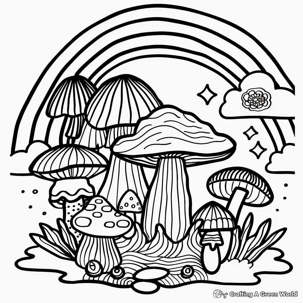 mushroom coloring pages printable