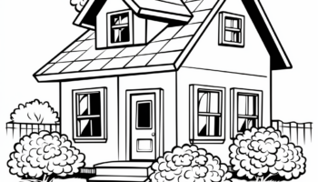 Home Coloring Pages Free Printable 