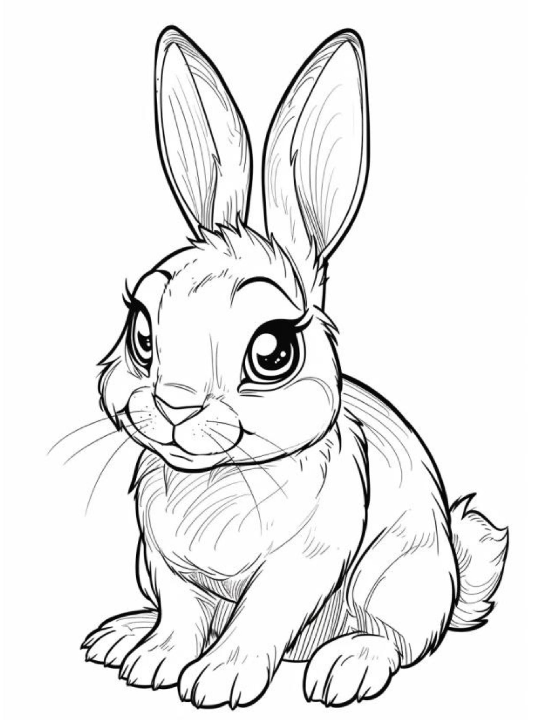 bunny coloring pages free printable