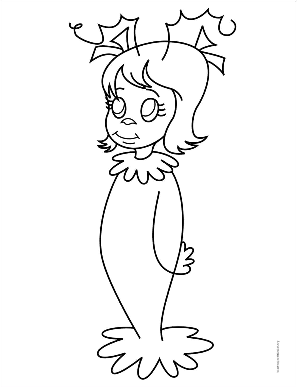 How To Draw Cindy Lou Who Step by Step Art Lesson For Kids