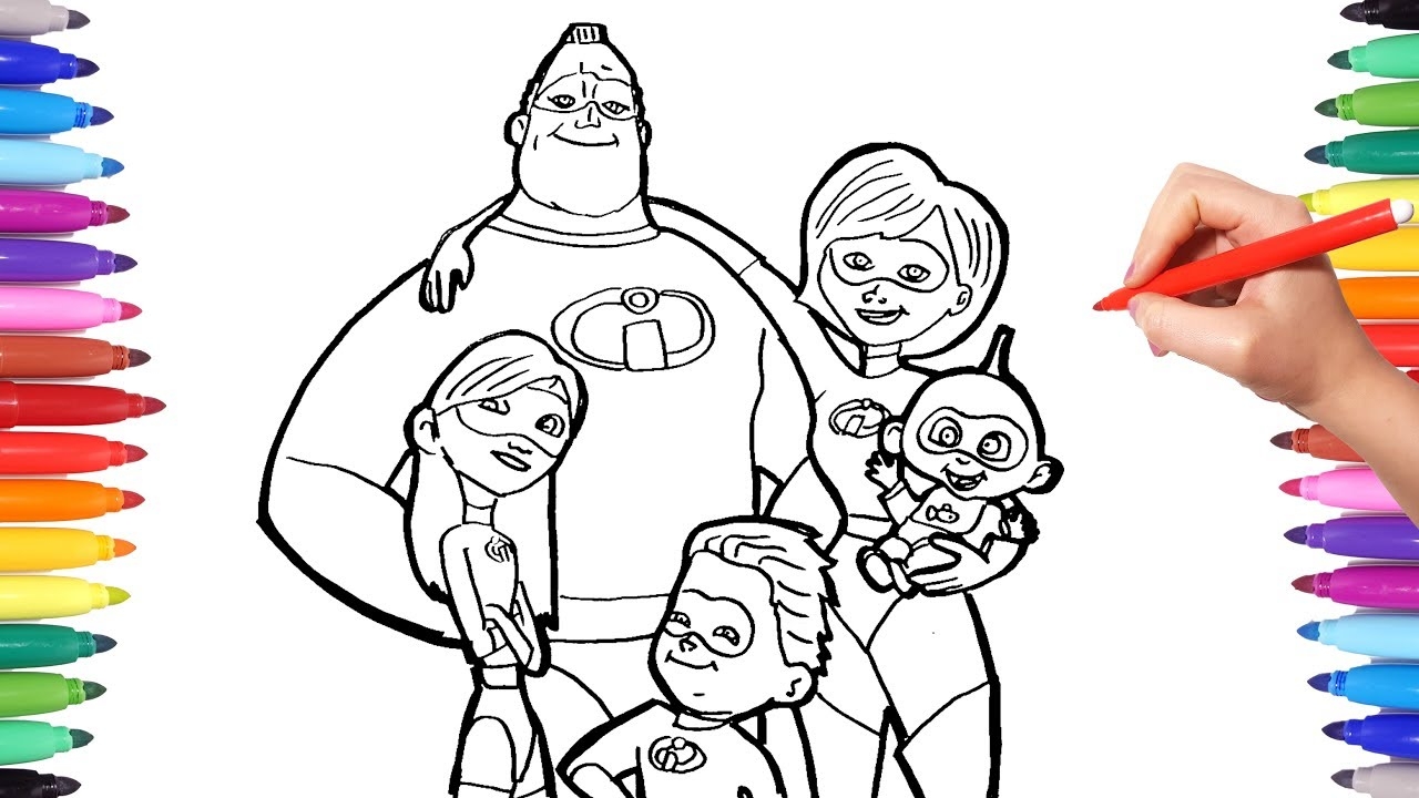 incredibles characters coloring pages incredibles characters coloring pages