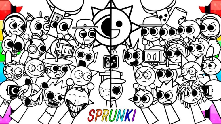 Incredibox Sprunki New Big Coloring Pages How To Color All Original Sprunki Vs All Horror Sprunki YouTube