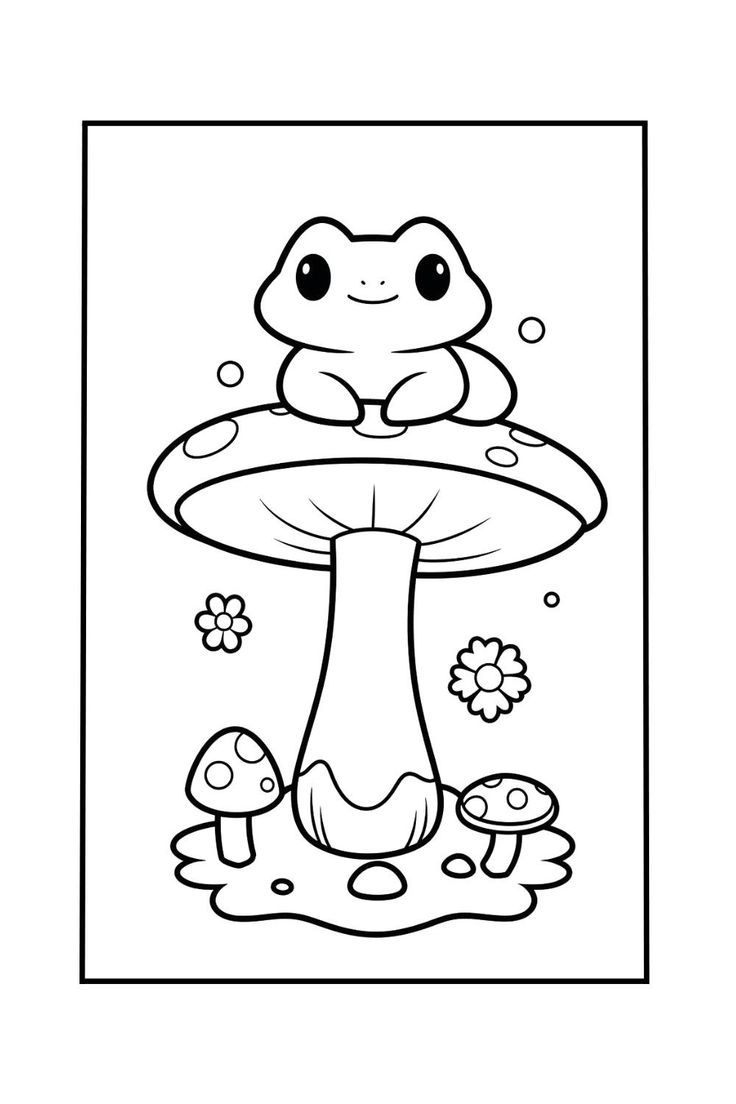 printable mushroom coloring pages