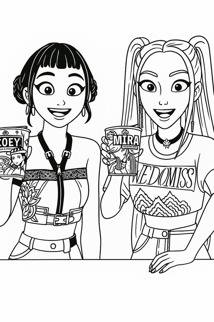 KPop Demon Hunters Coloring Pages KPop Demon Hunters Coloring Pages