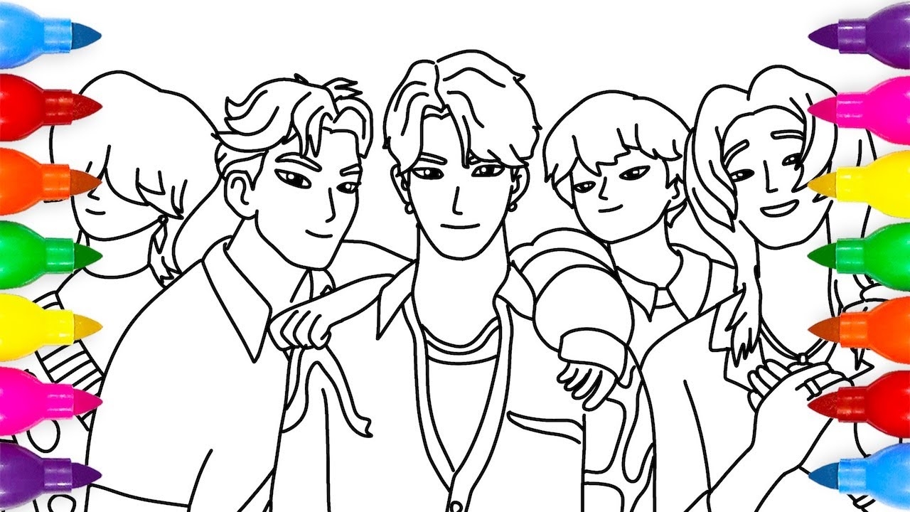 saja boys coloring page printable