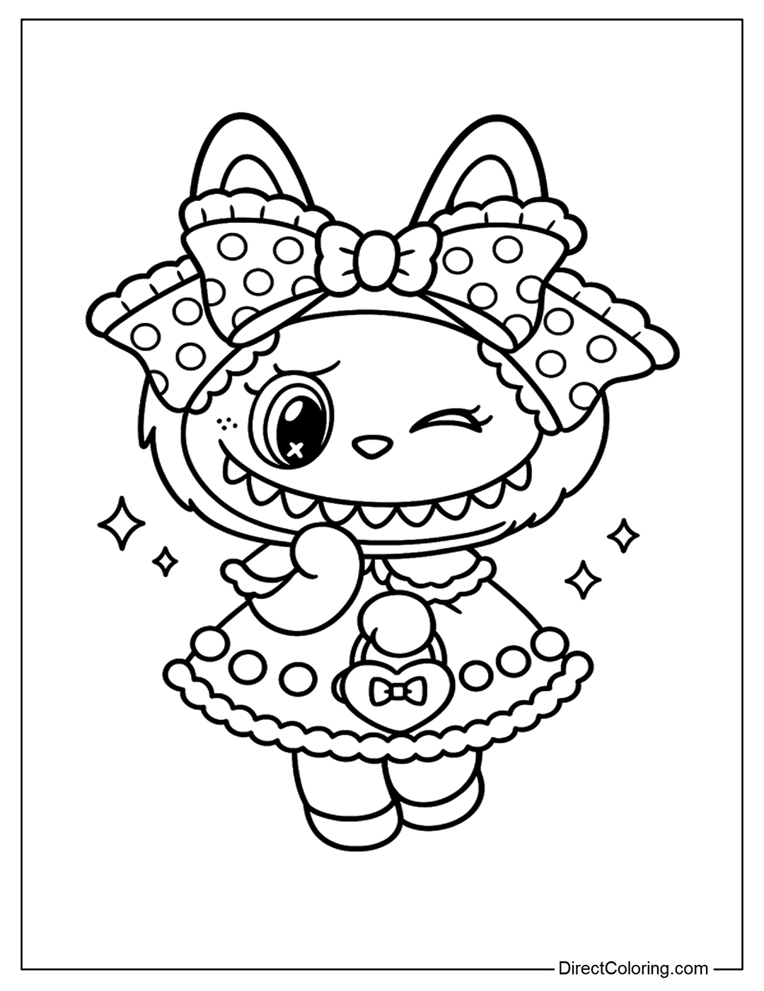 Labubu Coloring Pages Free Printable PDFs 