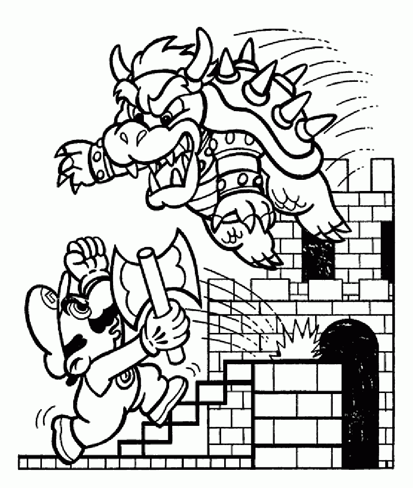 super mario brothers characters coloring pages