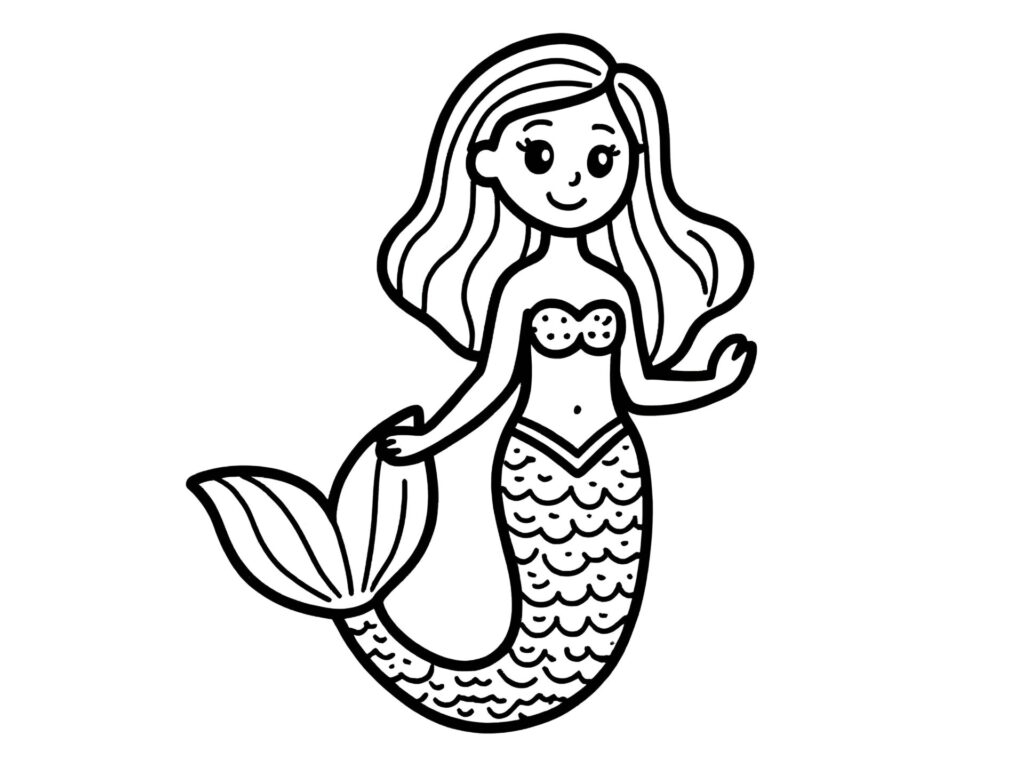 Mermaid Coloring Page 50 Free Printables PDF