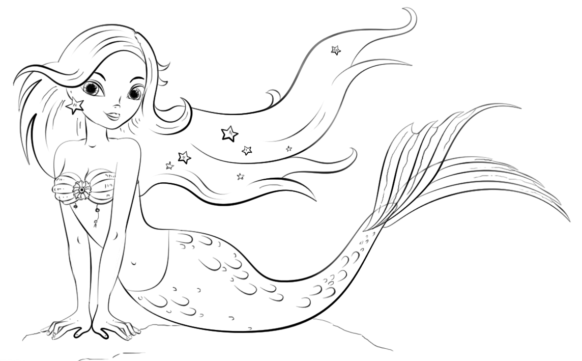 Mermaid Coloring Page Free Printable Mermaid Coloring Page Free Printable