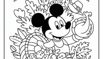Mickey Mouse Thanksgiving Coloring Page 9 Coloring Sheets Cute Animals Coloring Pages