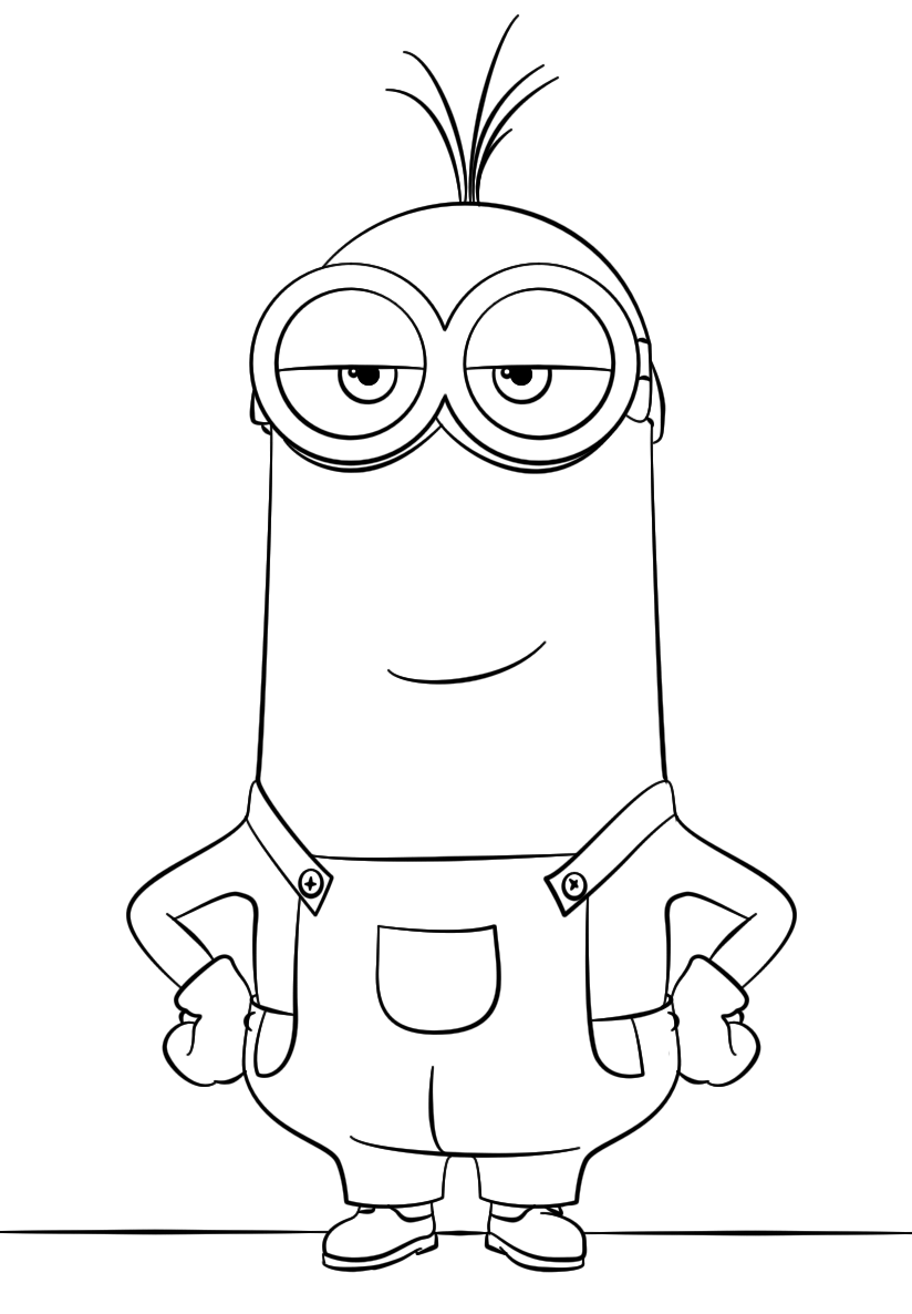 Minion Kevin Coloring Page Free Printable Minion Kevin Coloring Page Free Printable