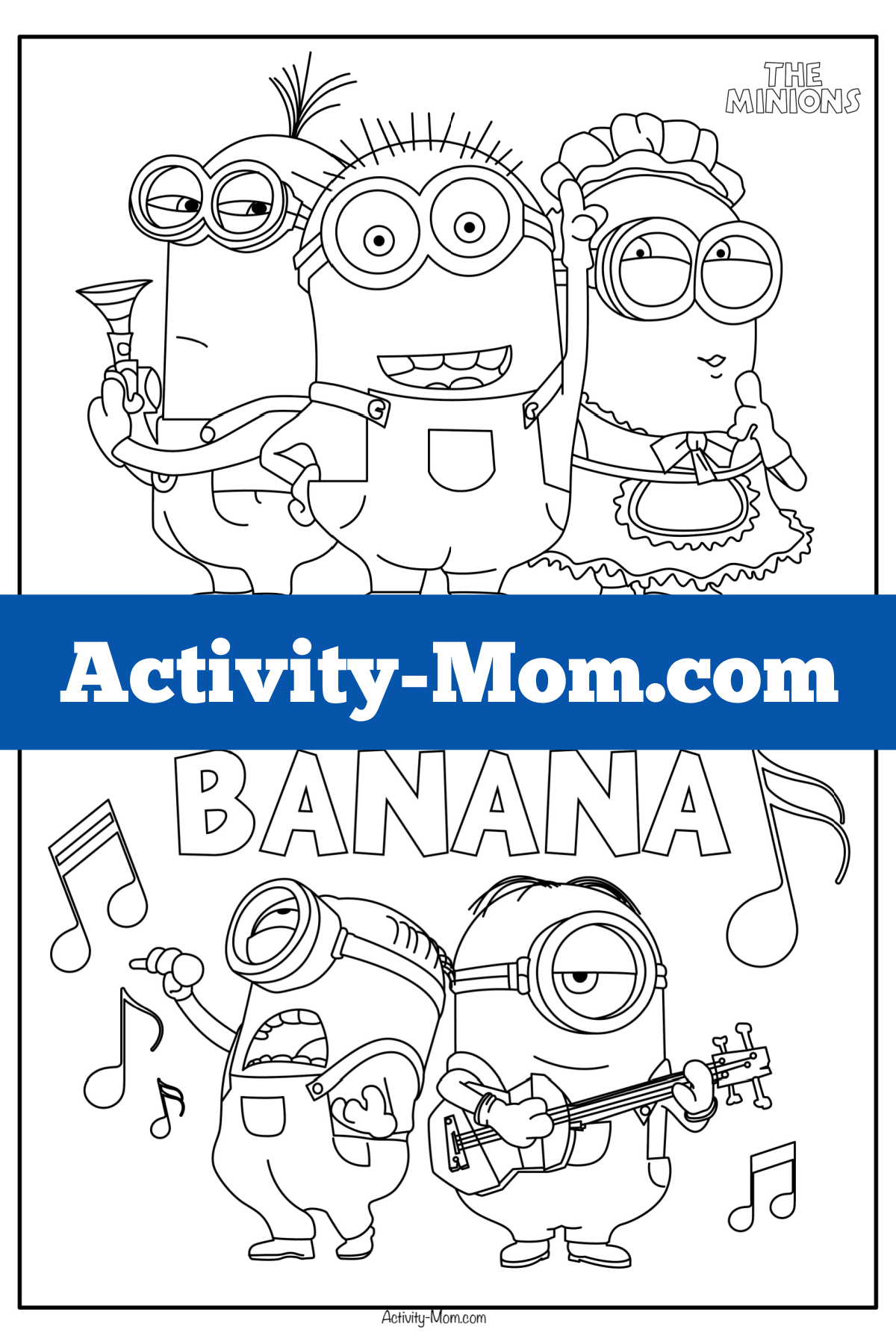 Minions Coloring Pages free Printable The Activity Mom