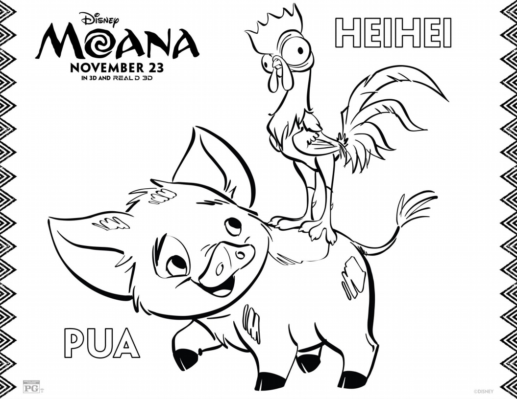 Moana Coloring Pages And Activity Sheets