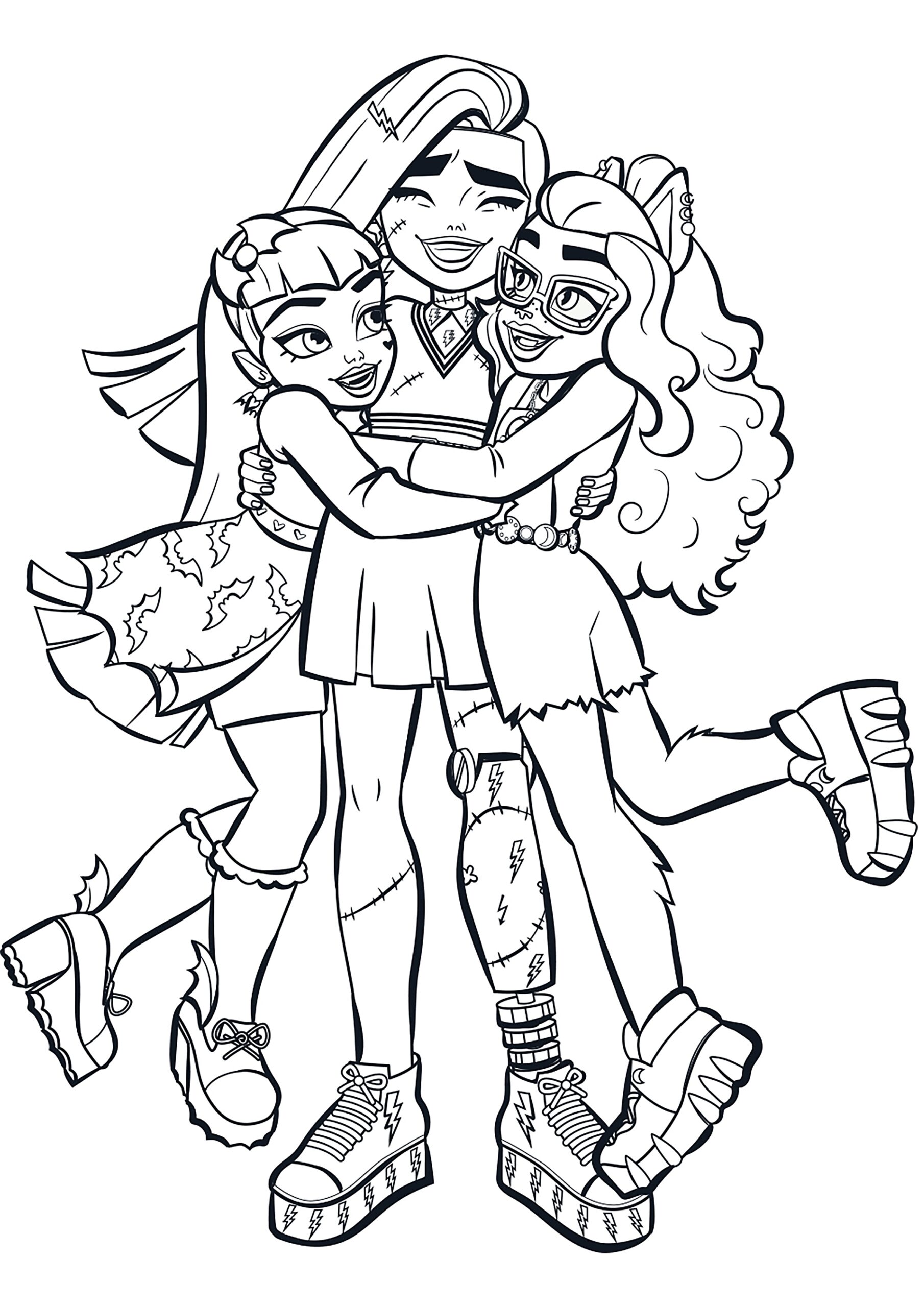 Monster High G3 Coloring Pages YouLoveIt Monster High G3 Coloring Pages YouLoveIt