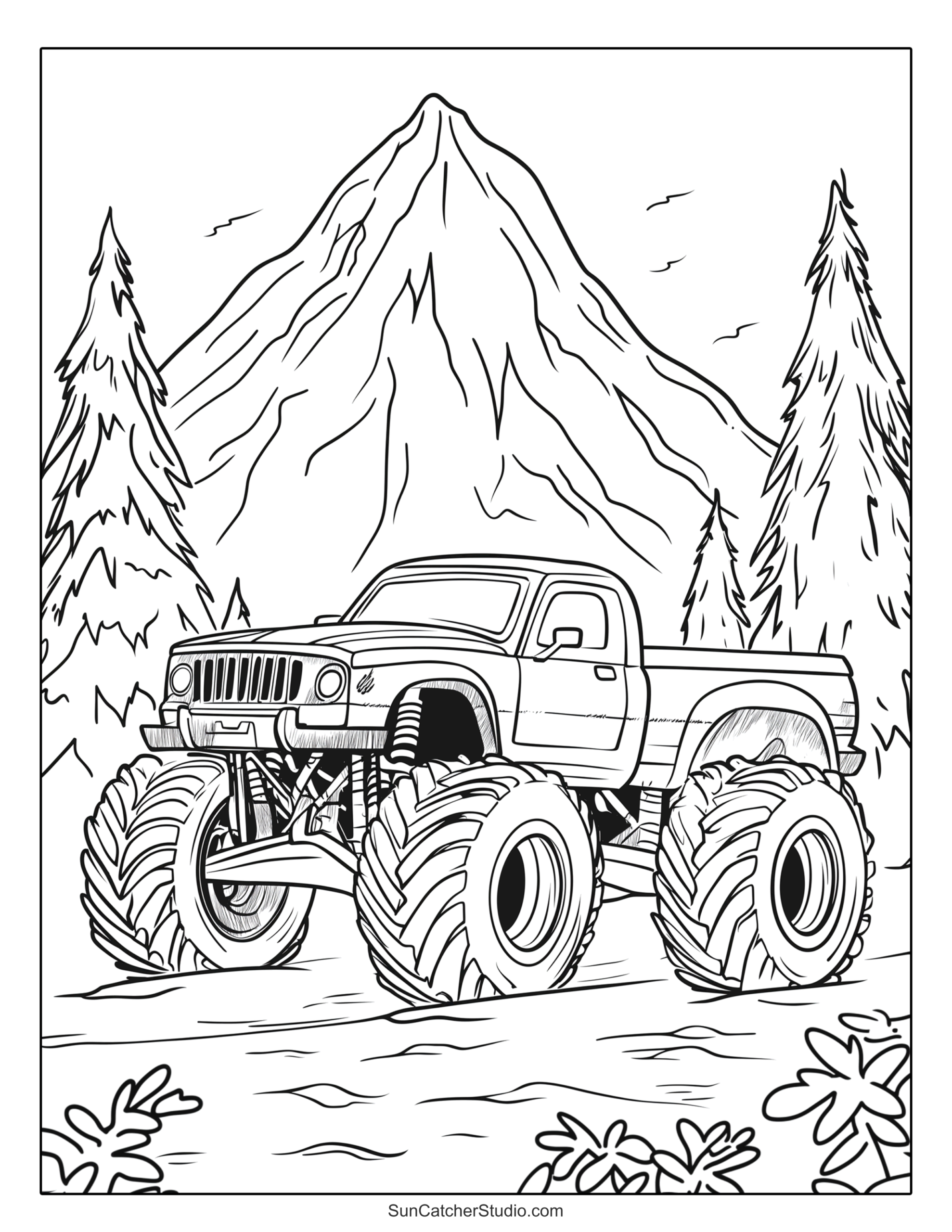 free printable coloring pages monster trucks