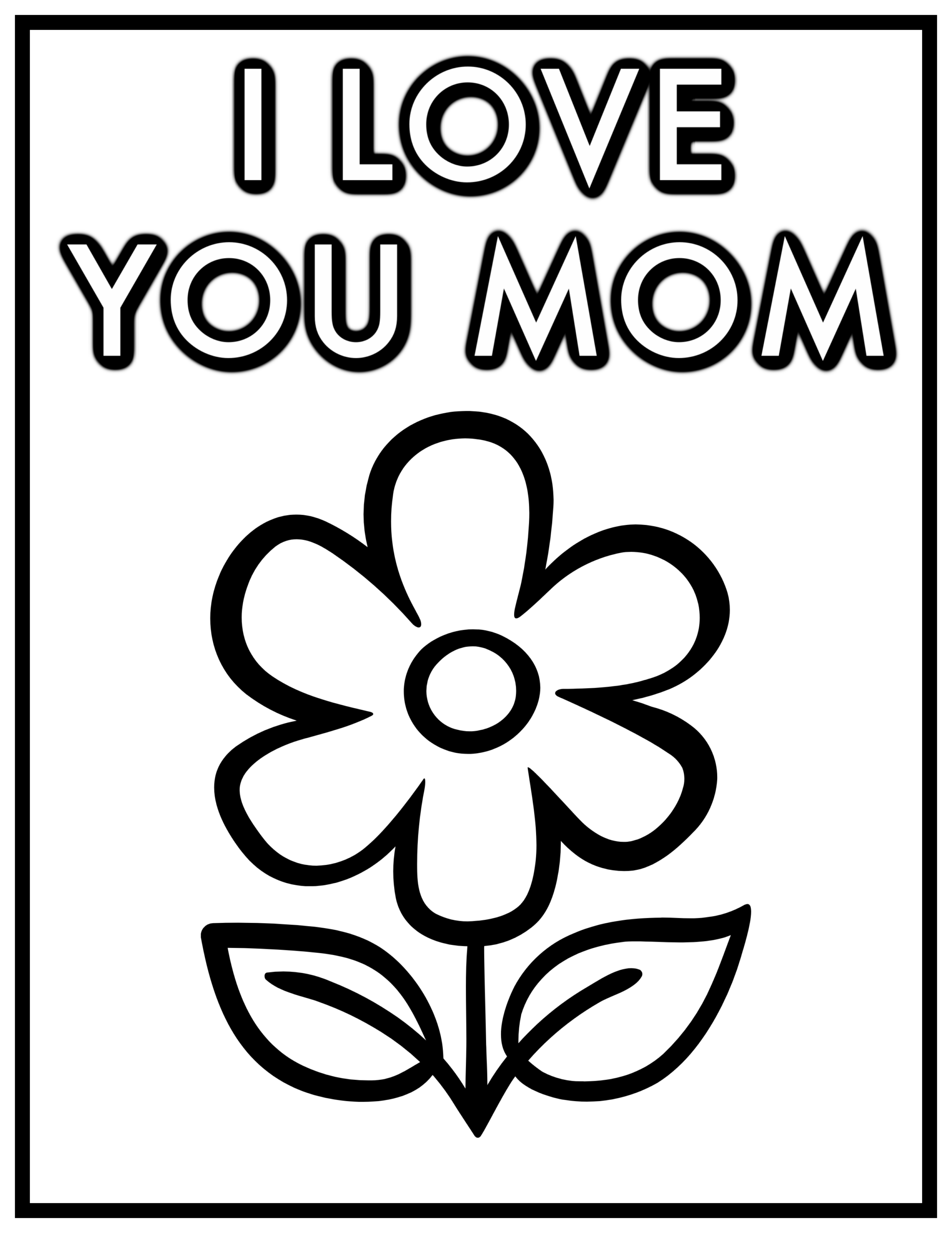mother's day printable coloring page