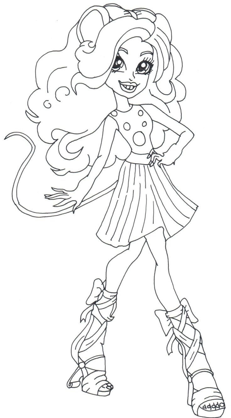 Mouscedes King Monster High Coloring Page Mouscedes King Monster High Coloring Page