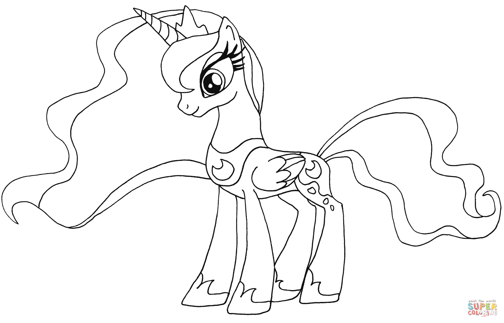 My Little Pony Princess Luna Coloring Page Free Printable My Little Pony Princess Luna Coloring Page Free Printable