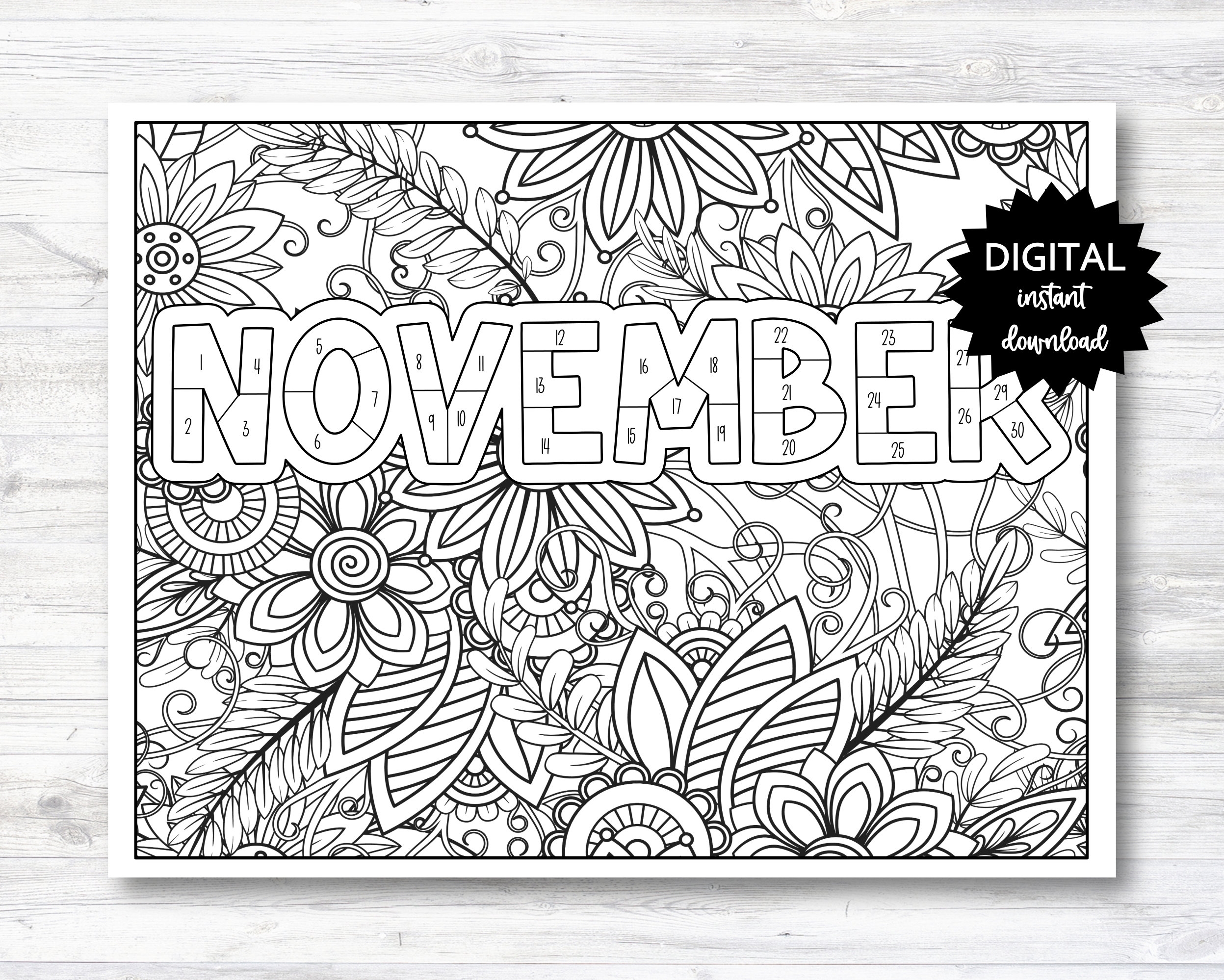 november coloring pages printable