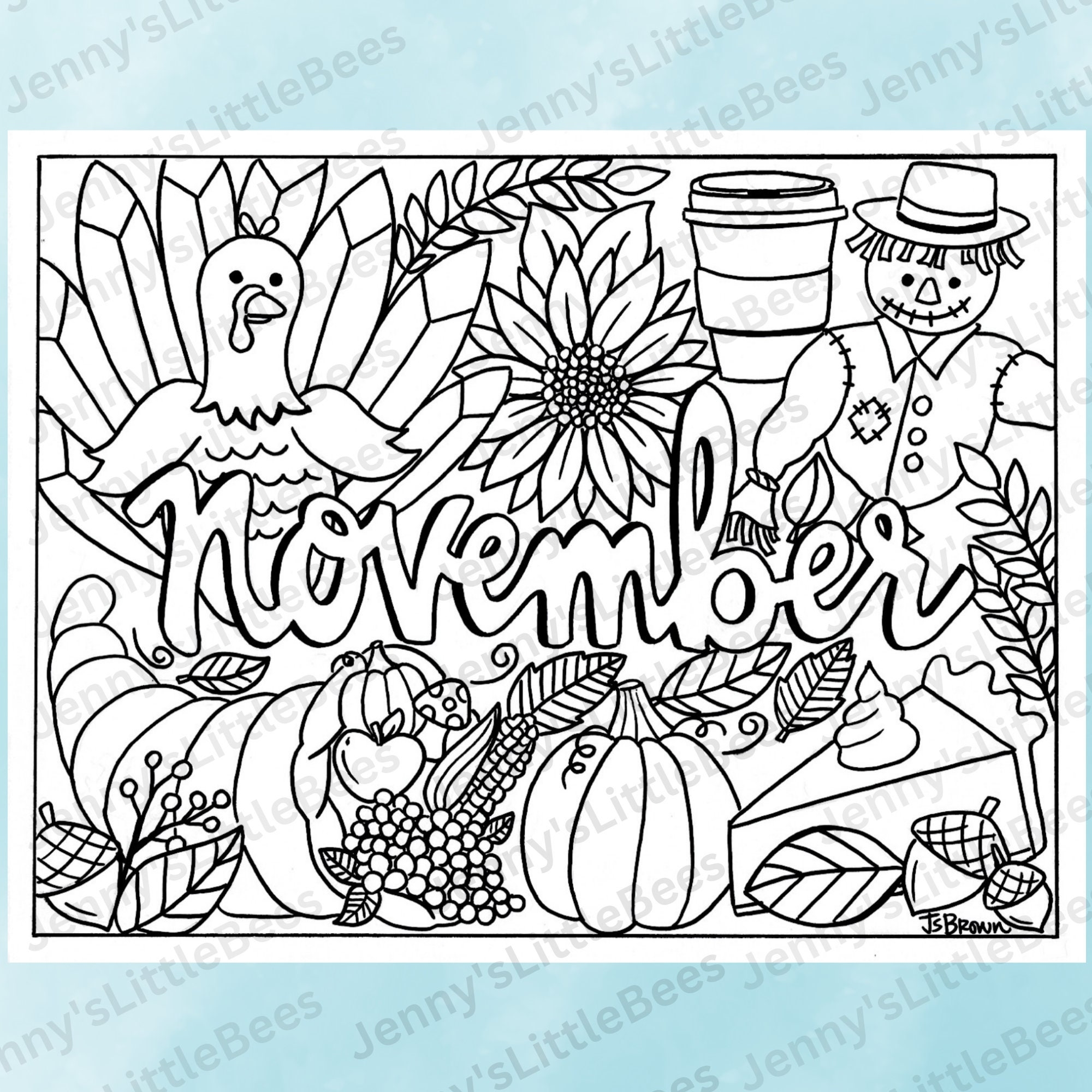 printable november coloring pages