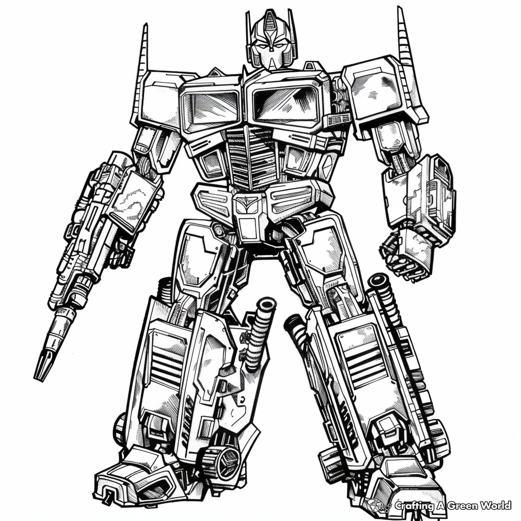 Optimus Prime Coloring Pages Free Printable 