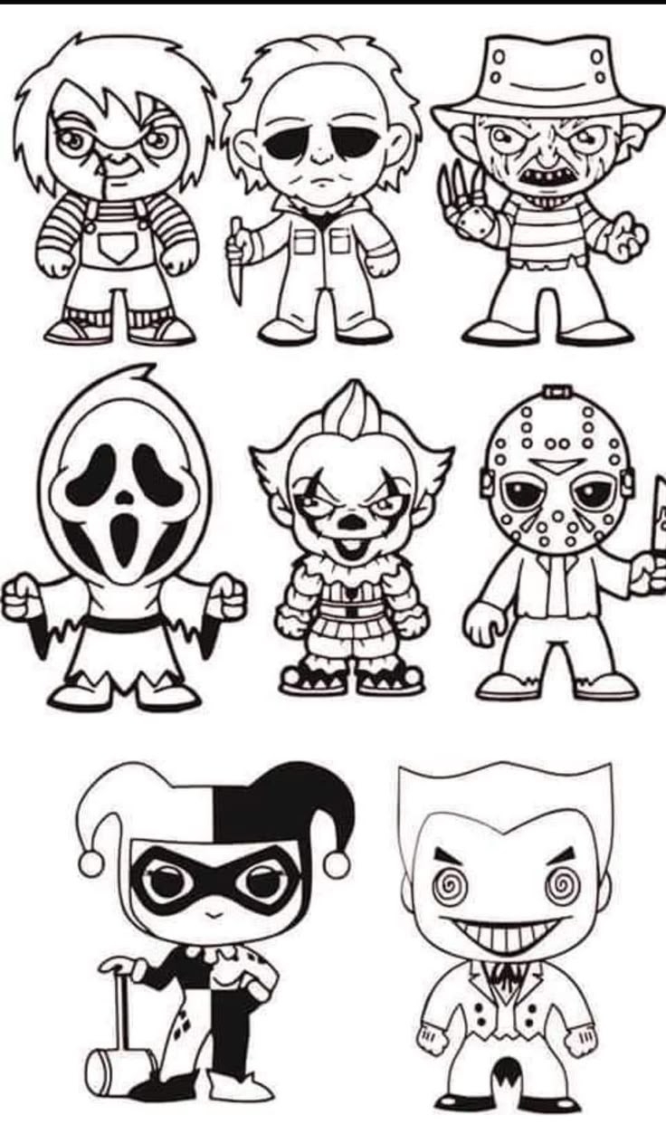 horror movie characters coloring pages horror movie characters coloring pages