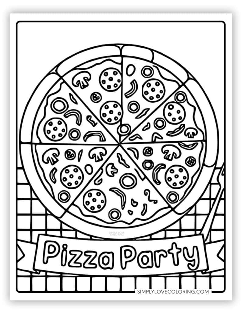 Pizza Coloring Pages Free PDF Printables Simply Love Coloring