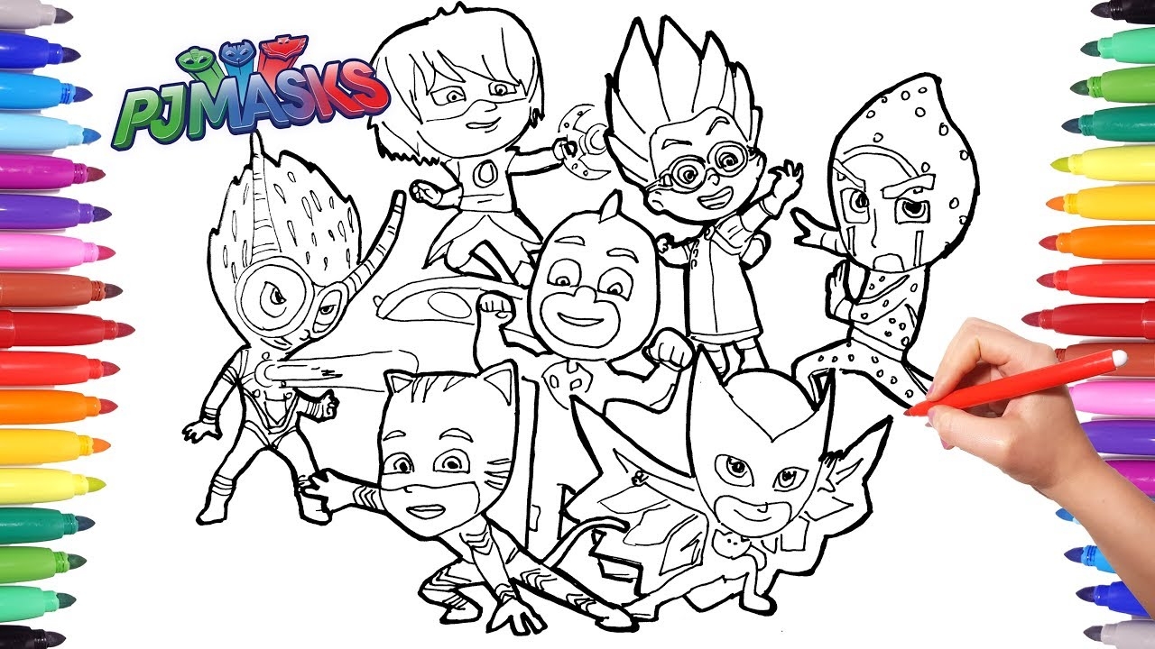 PJ MASKS Coloring Book Drawing And Coloring PJ Masks For Kids Catboy Gekko Owlette PJ Masks YouTube PJ MASKS Coloring Book Drawing And Coloring PJ Masks For Kids Catboy Gekko Owlette PJ Masks YouTube