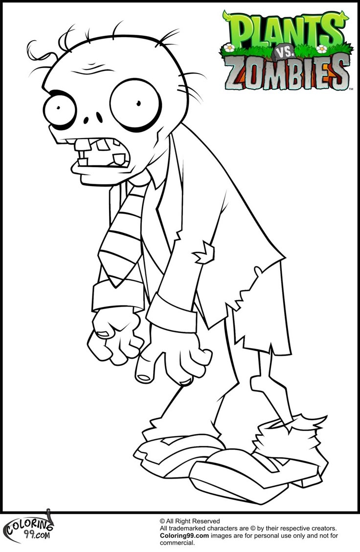 Plants VS Zombies Coloring Pages Plants VS Zombies Coloring Pages