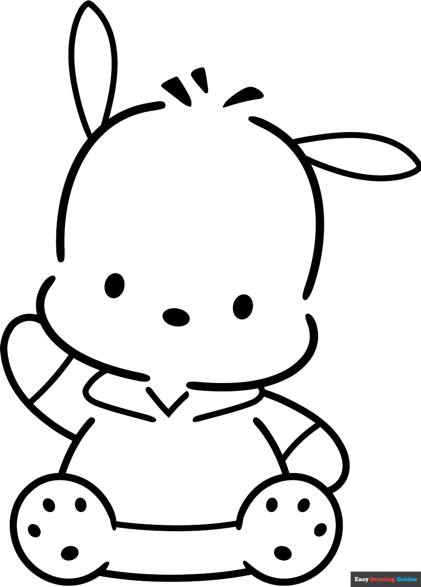 Pochacco From Sanrio Coloring Page Easy Drawing Guides Pochacco From Sanrio Coloring Page Easy Drawing Guides