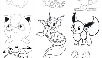 Pokemon Coloring Pages anime Art kids Fun Activities digital Download printable Pages digital Download anime Art boys girls coloring Pages Etsy