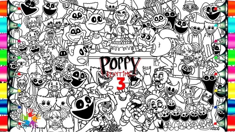 Poppy Playtime Chapter 1 3 Colorng Pages Mix Coloring All Monsters From Poppy Playtime 1 3 NCS YouTube
