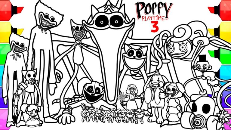 Poppy Playtime Chapter 3 New Coloring Pages How To COLOR ALL BOSSES And MONSTERS From All Chapters YouTube